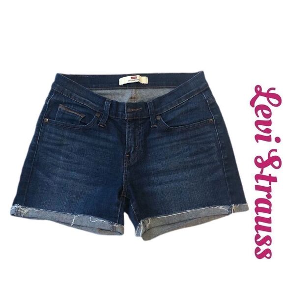 Levi's 529 Curvy Boot Denim Shorts Sz 6 - Picture 1 of 7